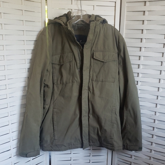 American Eagle Outfitters Green Military Field Jacket Men's Size M New